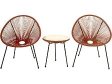 HABITAT ET JARDIN Ensemble de jardin acapulco  "Liana" - 2 places - Rouge 3701577622080 HABITAT ET JARDIN