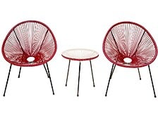 HABITAT ET JARDIN Ensemble de jardin acapulco  "Liana" - 2 places - Rouge 3701577622103 HABITAT ET JARDIN
