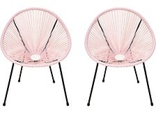 HABITAT ET JARDIN HABITAT ET JARDIN Lot de 2 fauteuils de jardin "Ania" - Rose code EAN 3701577622189 