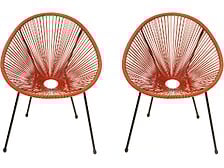 HABITAT ET JARDIN HABITAT ET JARDIN Lot de 2 fauteuils de jardin "Ania" - Rouge code EAN 3701577622196 