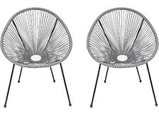 HABITAT ET JARDIN HABITAT ET JARDIN Lot de 2 fauteuils de jardin "Ania" - Gris code EAN 3701577622202 