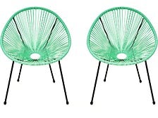 HABITAT ET JARDIN Lot de 2 fauteuils de jardin "Ania" - Vert 3701577622219 HABITAT ET JARDIN