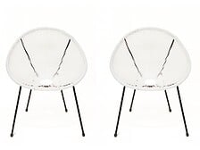 HABITAT ET JARDIN Lot de 2 fauteuils de jardin "Ania" - Blanc 3701577622240 HABITAT ET JARDIN