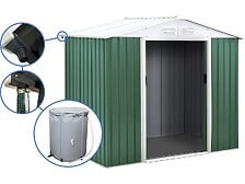 HABITAT ET JARDIN HABITAT ET JARDIN Abri de jardin métal - "Rosas " - 4,07 m² avec récupérateur d ... code EAN 3701577632904 