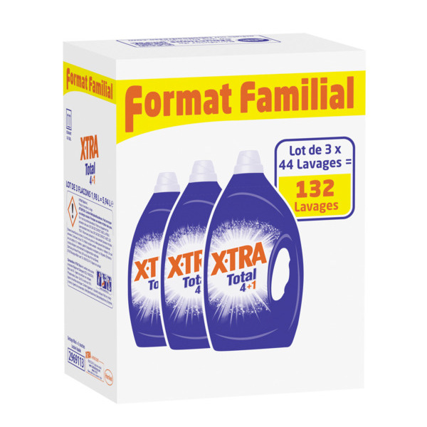 LESSIVE LIQUIDE  TOTAL 4+1 X40 LAVAGES
XTRA