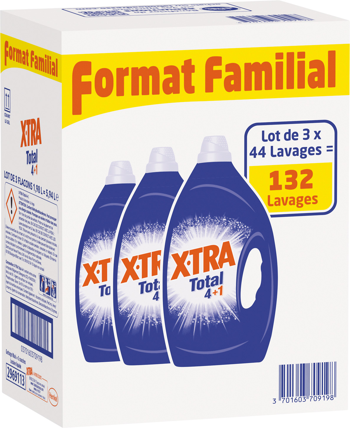  LESSIVE LIQUIDE X-TRA code EAN 3701603709266 