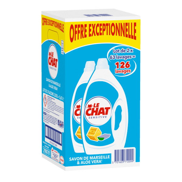  Lessive Liquide Savon De Marseille Et Aloe Vera Le Chat code EAN 3701603712099 