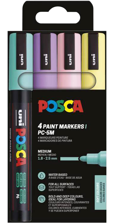 Mitsubishi Pencil 4 MARQUEURS POSCA code EAN 3701614901260 