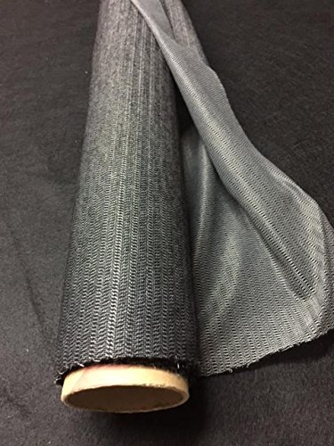 Toile LAINEE Thermocollant LAINEUSE NOIRE entoi...