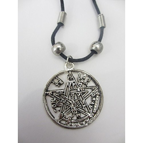 Collier gothique Pentacle TETRAGRAMMATON - pent...