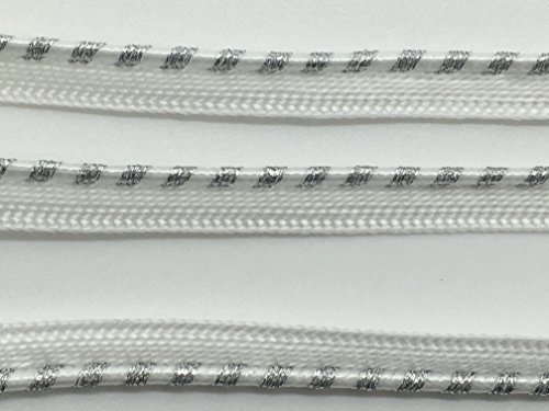 4mètres de cordon de passepoil blanc 7mm argent...