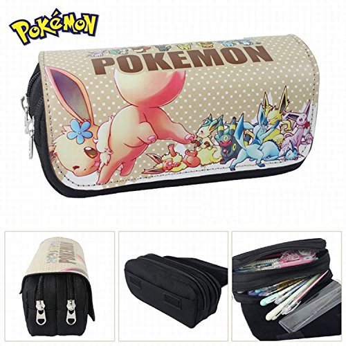 Trousse deux compartiments rentrée scolaire Pok...