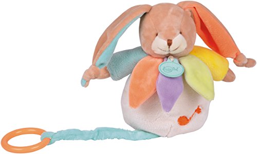 Boîte à musique lapin arc en ciel multicolore