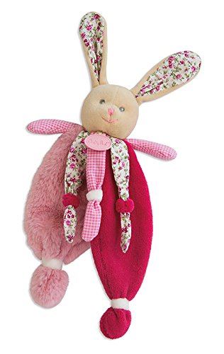 Baby nat' Poupi Doudou Forme Lapin Rose