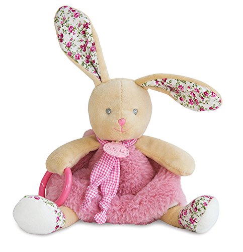 Baby nat' Poupi Pantin d'Activité Forme Lapin Rose