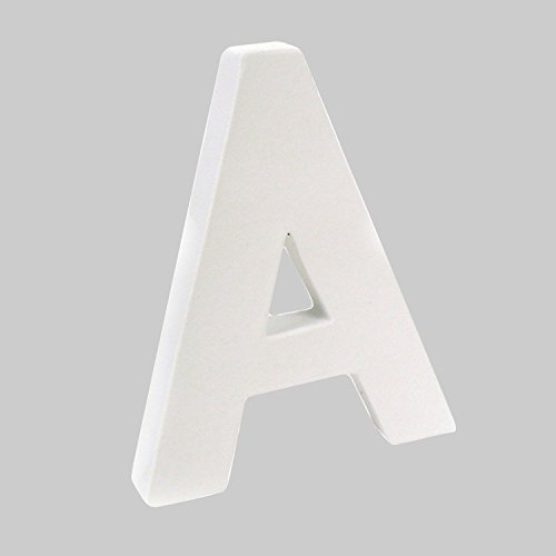 En papier mâché lettre a blanc