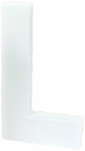 Ac158o lettre l papier mâché blanc