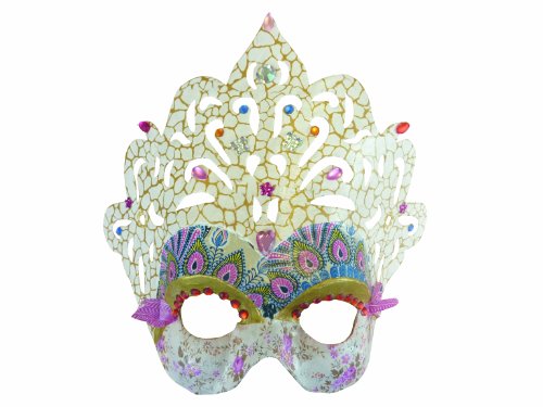 Masque en papier mâché marron taille princesse