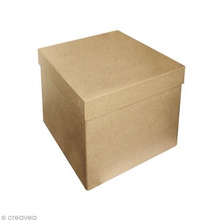 Bt261o petit boîte carrée, marron