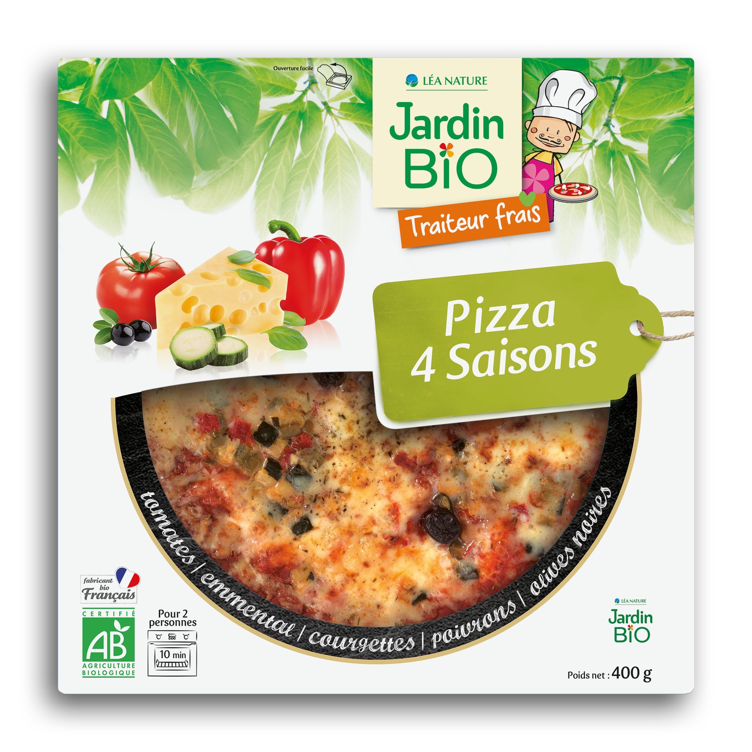 Pizza 4 saisons JARDIN BIO'LOGIQUE
