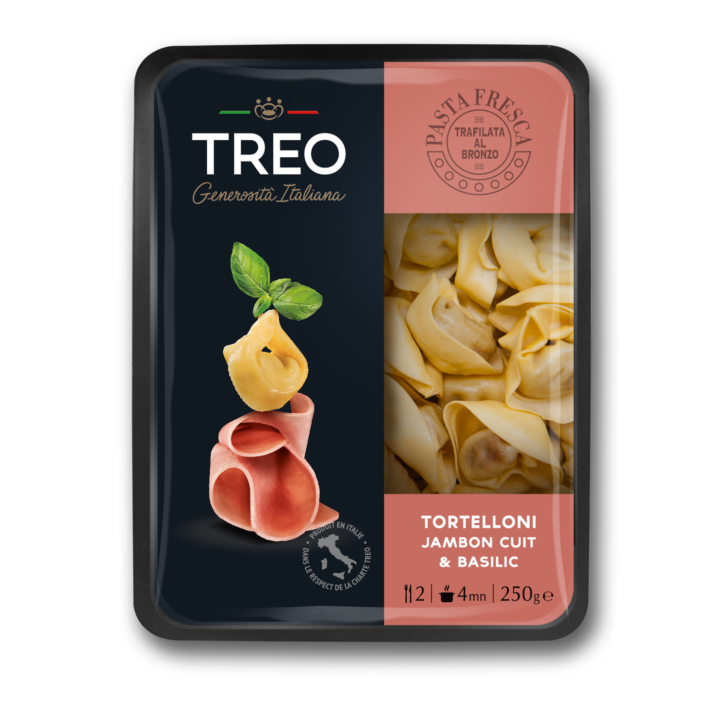Tortelloni jambon cuit et basilic TREO