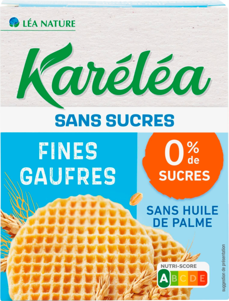  Fines Gaufres Sans Sucres Karéléa code EAN 3760020502225 