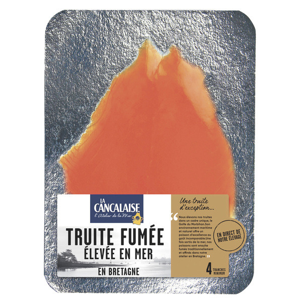 Truite fumée élevée en mer en Bretagne