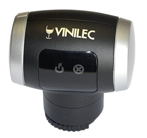 AGM TEC VINILEC Bouchon pompe à vide électrique extracteur d'air pour bouteille de vin VINILEC, conservation du vin et ses arômes, parfait ustensile du Sommelier pour Bar et pour accompagner vos tire-bouchons code EAN 3760029460366 