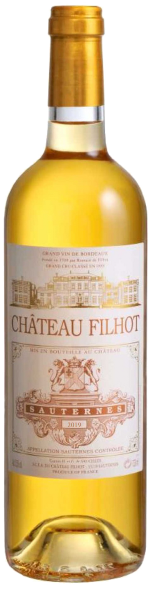 CHÂTEAU FILHOT 2019 AOP SAUTERNES
BLANC MOELLEUX code EAN 3760030482906 
