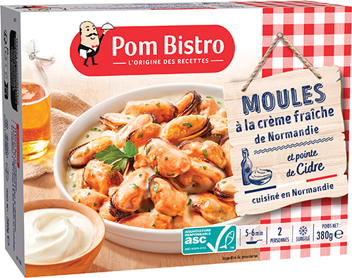 MOULES À LA CRÈME FRAÎCHE DE NORMANDIE
ET POINT...
