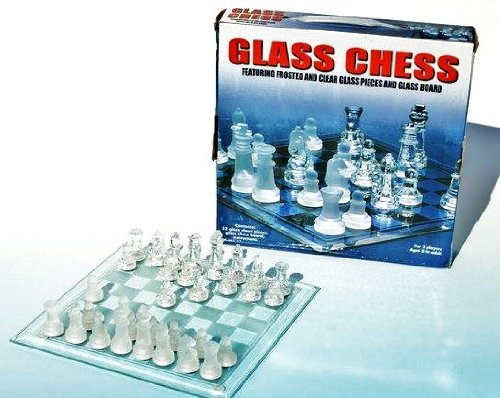 Glass Chess Jeux d echecs en verre - echiquier dimension 25x25cm code EAN 3760035686408 
