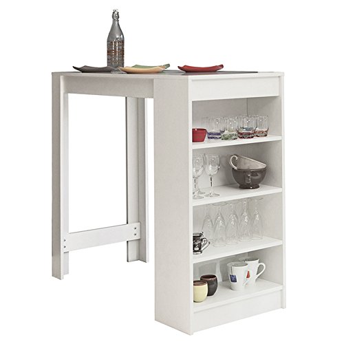 8080a2100x00 contemporain table bar avec rangem...