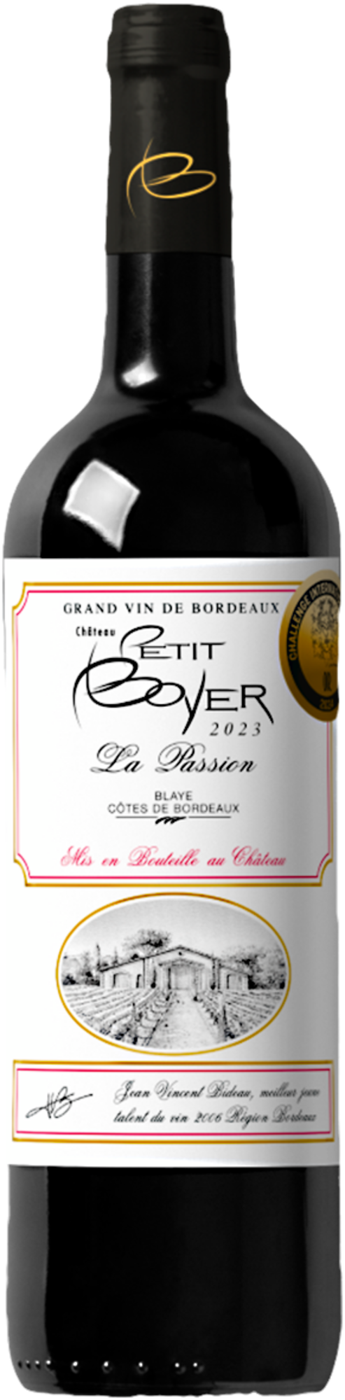  AOP BLAYE CÔTES DE BORDEAUX ROUGE - CHÂTEAU PETIT BOYER "LA PASSION" 2023 code EAN 3760039460035 