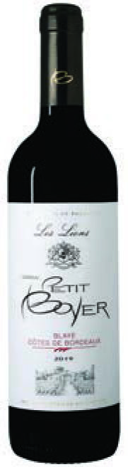 AOP(1) BLAYE CÔTES DE BORDEAUX CHÂTEAU PETIT BOYER “LES LIONS” 2019. code EAN 3760039460059 