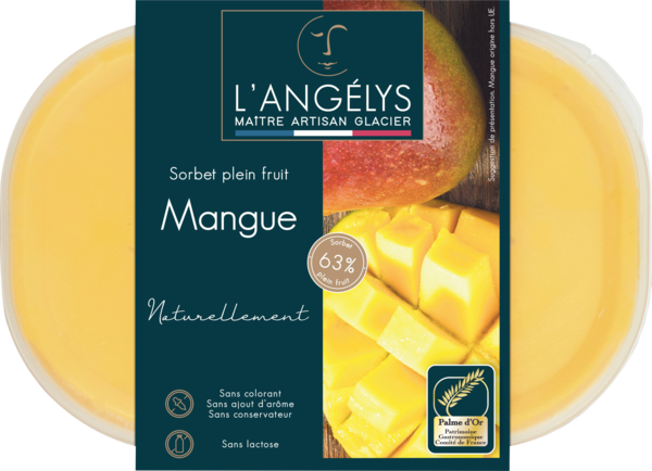 L'ANGELYS Sorbet Plein Fruit Mangue L'Angélys code EAN 3760039982575 