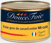 BLOC DE FOIE GRAS DE CANARD MI-CUIT 0% MORCEAUX  “DOUCE FOIE” 3760044390716 (3760044390716)