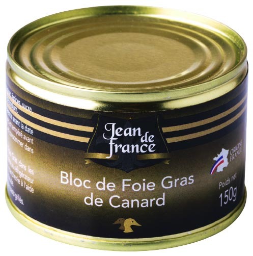  BLOC DE FOIE GRAS DE CANARD "JEAN DE FRANCE" code EAN 3760044396527 