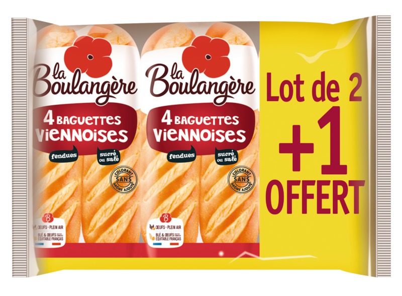 BAGUETTES VIENNOISES NATURE la boulangère