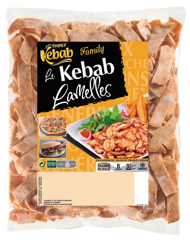 FR. KEBAB LAMELLES DE KEBAB À LA VOLAILLE FR. KEBAB code EAN 3760051585174 