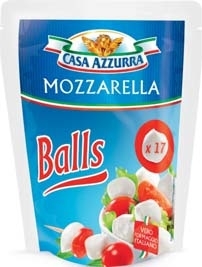  MOZZARELLA BALLS X17 19% MAT.GR.* “CASA AZZURRA”*** code EAN 3760056264678 