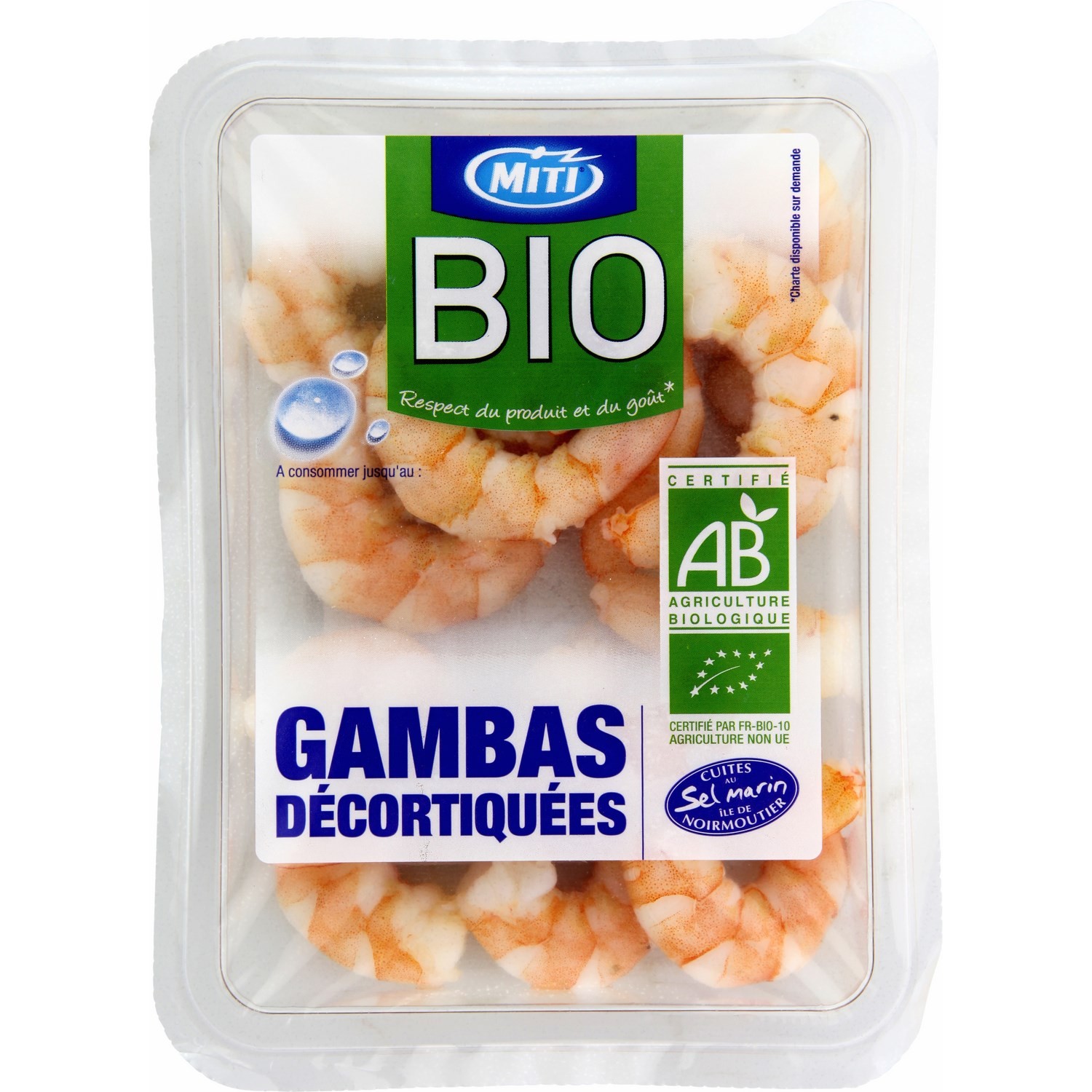 MITI Gambas bio décortiquées MITI code EAN 3760070011913 