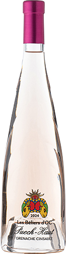 PUECH-HAUT IGP PAYS D'OC 
LES BÉLIERS D'OC 
GRENACHE CINSAULT
2024 code EAN 3760075212506 