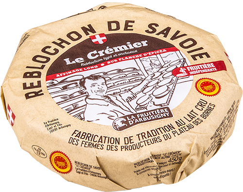LA FRUITIÈRE D'ARBUSIGNY REBLOCHON DE SAVOIE AOP
LE CRÉMIER
27% Mat.Gr. code EAN 3760075290986 