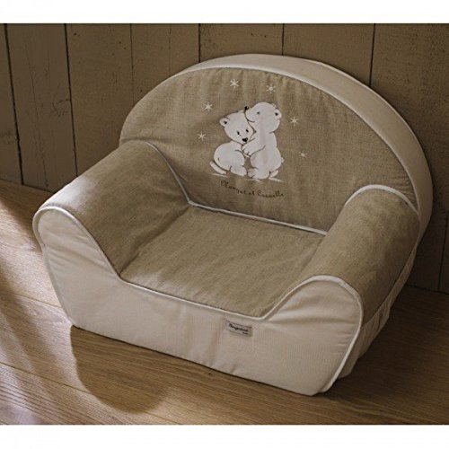 - fauteuil nougat et cannelle - beige