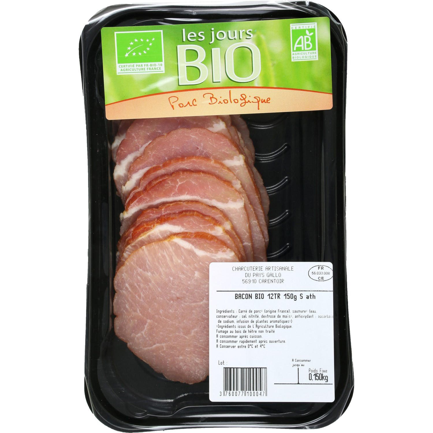 Bacon bio   3760077100047 REFS.SANS MARQUE