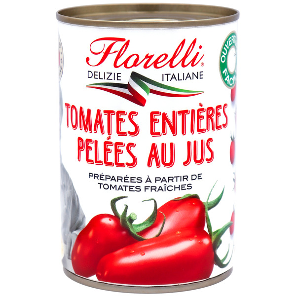 TOMATES ENTIÈRES PELÉES AU JUS 
