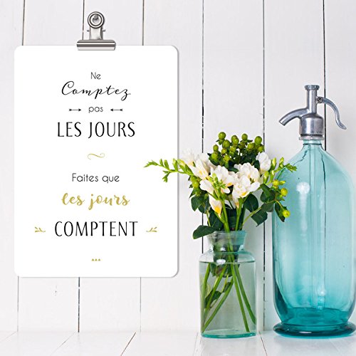 Mes Mots Déco Carte d'inspiration "ne comptez pas les jours, faites que les jours comptent" 3760086492782 (3760086492782)