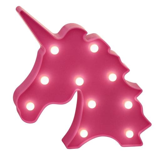 Décoration murale lumineuse en forme de licorne rose 3760088237350 (3760088237350)