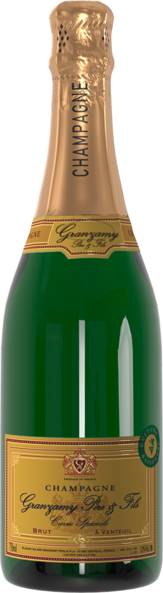 GRANZAMY PÈRE & FILS - CUVÉE SPÉCIALE AOP CHAMPAGNE
BRUT code EAN 3760091330017 