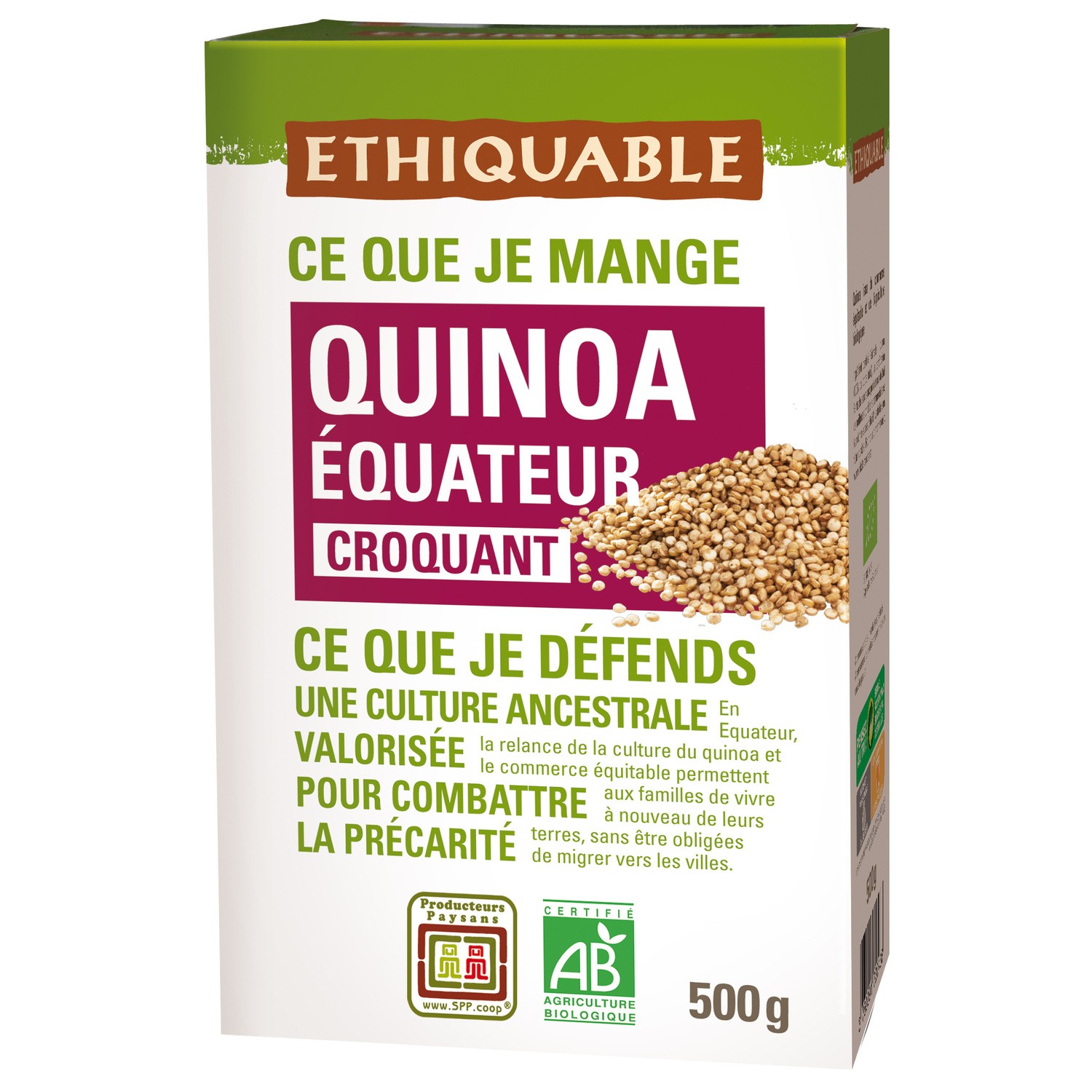 Quinoa bio Equateur croquant ETHIQUABLE